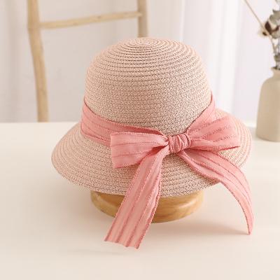 China Fashional Sunscreen Beach Kids Straw Hats Travel Brim Bucket Summer Wide Foldable Sun Hat New Fashion Outdoor for sale