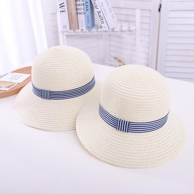 China Fashional Kids Spill Off Unisex Kids Logo Straw Hats Custom Sunscreen Beach Sun Visor Western Foldable Hat Summer Cap for sale