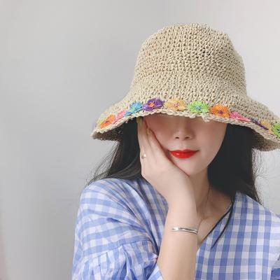 China Fashional Wide Brim Bucket Sun Visor Hat For Women Summer Outdoor Sunscreen Strohhut Beach Unisex Designer Straw Hats for sale