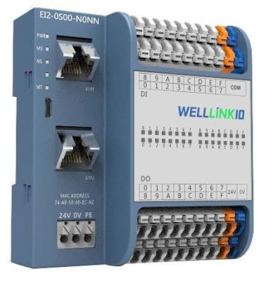 中国 デジタル量子モジュール Decowell Ethernet/IP I/O モジュール EI2-0S00-N0NN NPN 自動制御 販売のため