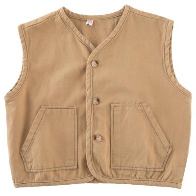 China Breathable Spring autumn clothes Children's cotton waistcoat New style vest for boys girls kid for sale