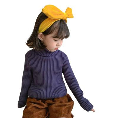 China Anti-wrinkle Girls toddler sweater boys high collar kids clothing children's wholesale autumn winter sweater for sale