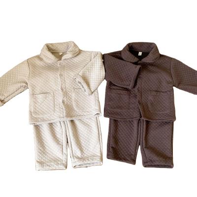 China Thermal autumn winter Children's pajamas kids boys girls cotton jacket fleece girls' thickened home wear sets for sale