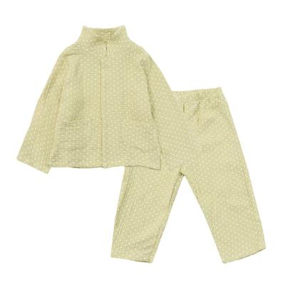 China Thermal Children's pajamas baby spring autumn cotton polka dot boys' long sleeve two-piece suit girls' home wear clothes for sale