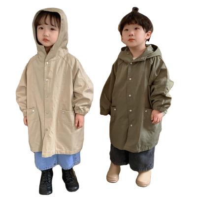 China Waterproof Autumn children girl wclothing cotton-padded hooded windbreaker coat children's Jacket long windbreaker for sale