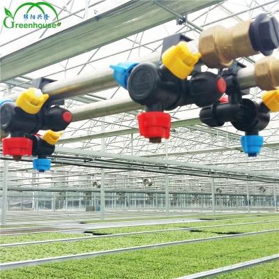 China Glass Agricultural Greenhouse System Rolling Hydroponic Bench for sale