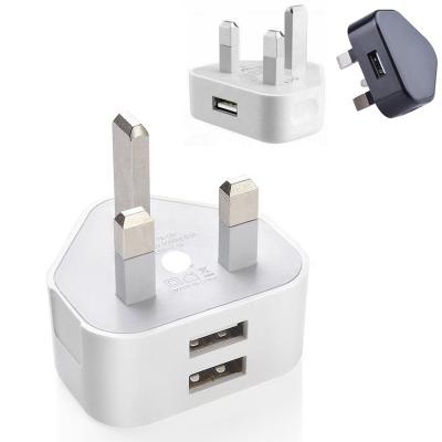 China 20W Fast Charger Multi Ports Travel Adapters 5V 2A USB Charger 3 Pin Wall Adapter Universal UK Plug USB Ports Charging Iphone Samsung/Huawei for sale