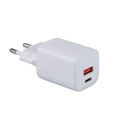 China 20W Fast Charger USB A+C Dual Ports USB-C Power Adapters Phone Mini Charger PD 20w Eu Plug Wall Adapter For iPhone Fast Charger 20W for sale