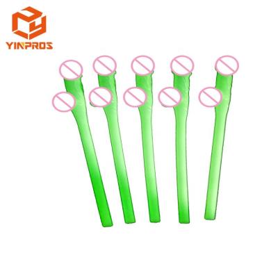 China Hens Night Bachelor Gift Noctilucence Glow In Dark Naughty Willy Straws for sale