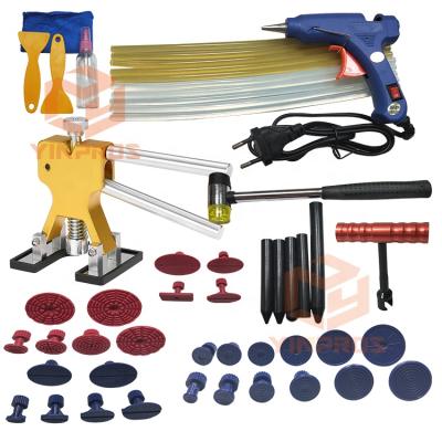 China Cars Home Tool Kit Including T Bar Slider Hammer Dent Puller Glue Gun Glue Stick Car Hail Dent Removal Tool Kit for sale