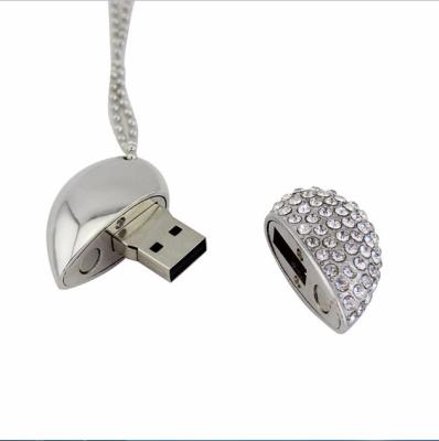 China Heart Shaped Crystal Crystal Gift Pen New Jewelery 2.0 Flash Drive Usb 8gb for sale