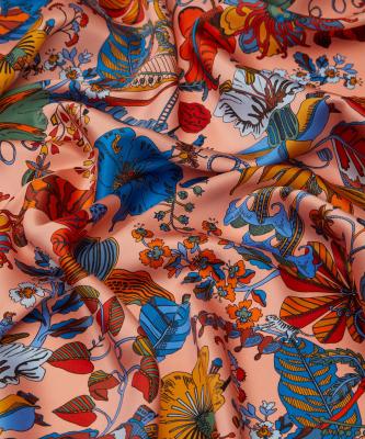 China New Design Waterproof Pattern Digital Printing Polyester Faille Fabric For Dress for sale