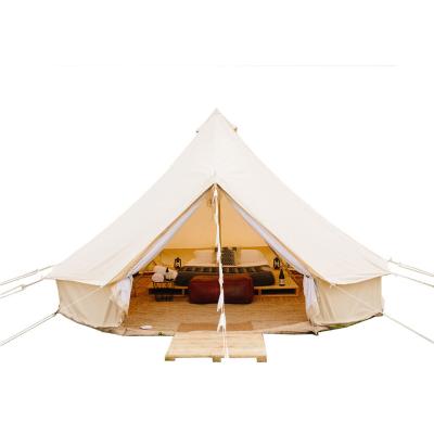 China Straight Tying Type Waterproof Canvas Bell Tent Rust Resistant Bell Tent For Outdoor Glamping for sale