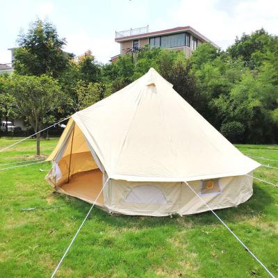 China titanium alloy canvas waterproof outdoor bell tent for sale/hotel camping tent for sale