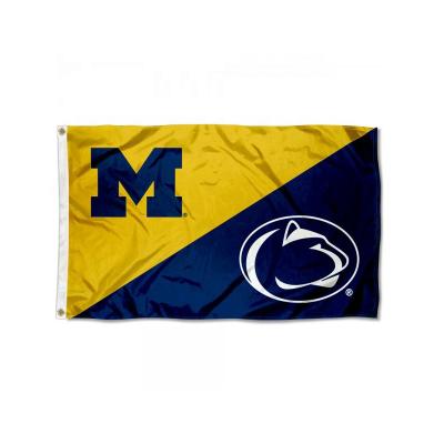 China Events/Sports/Advertising Michigan vs Penn State House Divided 3x5 Flag Outdoor 100% Polyester Custom Sports Advertising Flag Banner for sale