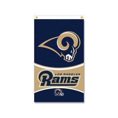 China Fast Delivery 100D Polyester Automotive Sublimation Advertising Flags Custom 3x5ft NFL Super Bowl RAM Flags for sale