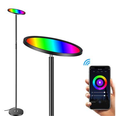 China RGB Color Changing Remote Control RGB Color Changing OPWXM WiFi Smart Remote Control Color Changing LED Lamp Standing Living Rooms, Bedrooms RGBW Reading Dimmable Torchiere Floor Lights for sale