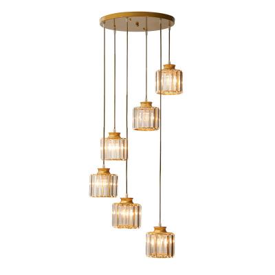 China Modern Decoration New Design K9 Crystal Pendant Lights Nordic Modern Lamp Decoration Supplier Home Room Indoor Lighting Hanging Decoration New for sale