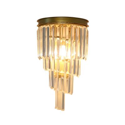 China Nordic Brighting Styles Home Crystal Wall Lights Lamps Decorative Luxury Hotel for Foyer Bedroom Living Room for sale