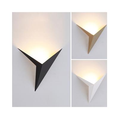 China New Simple Modern Brighting 3W Triangle Shape Bedroom Hallway LED Indoor Lighting Home Wall Lamp for sale