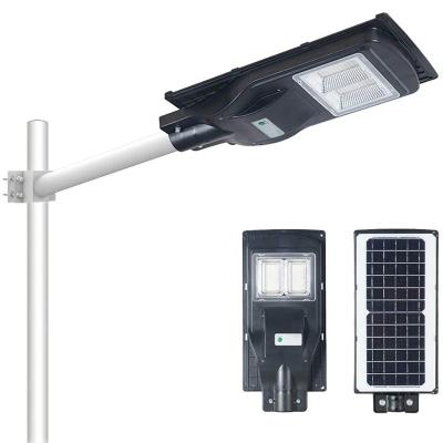 China ROAD 40W 80W Parking Lot Playgroud Motion Sensor Dusk To Dawn Integrated Led Solar Lamp Street Lights for sale