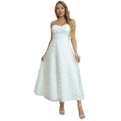 China Anti-Static New Years Eve Dresses Elegant White Boat Neck A Line Ball Formal Quinceanera Dresses Ladies Homecoming Party Vestidos Evening Dresses for sale