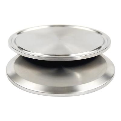 China SS304/SS316 304 316L Solid Stainless Steel Tri Flange Tri Flange Ferrule Tri Flange Sanitary Blind Plate Cover Tube Flange End Cap for sale