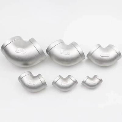 China SS304/SS316 Goods In Pipe Materials Stainless Steel Threaded SS304/316 Sanitary Pipe Fittings 90 Degree Elbow For Water Supply for sale