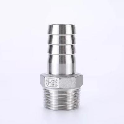 China Goods SS304/SS316 in male thread steel pipe fitting common stainless connector casting SS316 SS304 NPT BSPT hex pipe nipple for sale