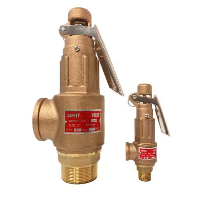 China General Factory Price BSPT NPT Threaded Full Spring Lift For Water Oil Boiler Steam Adjustable Pressure SRV Safety Brass Safety Valve for sale