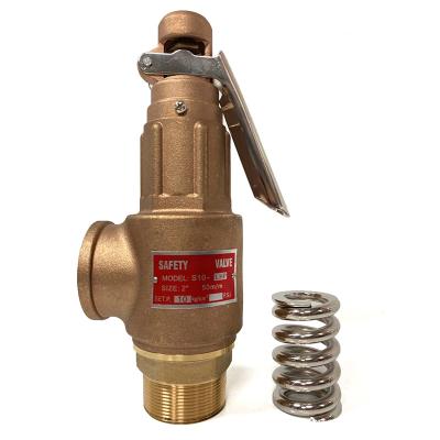 China General Factory Price BSPT NPT Threaded Full Spring Lift For Water Oil Boiler Steam Adjustable Pressure SRV Safety Brass Safety Valve for sale