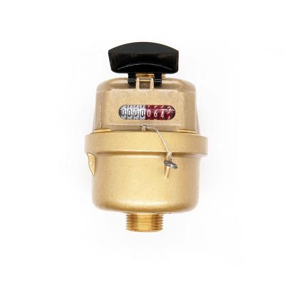 China Can be equipped with pulse output transmission Digital residential DN15 DN20 DN25 DN40 Brass Body Kent Volumetric Rotary Piston Water Meter Flow Metering for sale