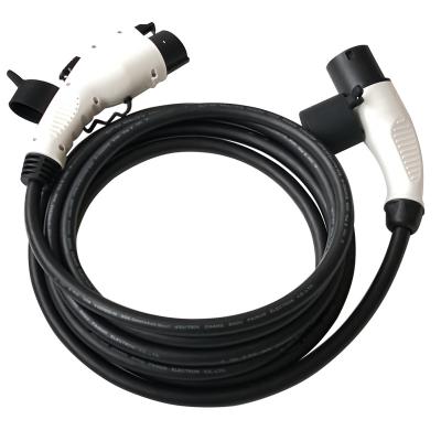 China Industrial hot sale 32A ev adapter plug for electric vehicle charging type 1 to type 2 ev charging cable for sale