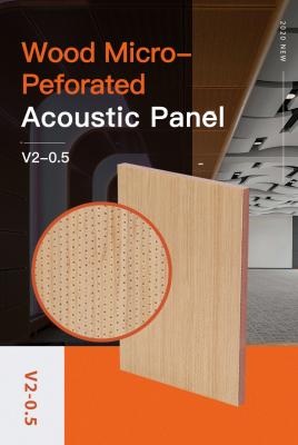 China Panel de madera acústica super micro perforada con absorción de sonido 600x1200 1200x2400 mm en venta