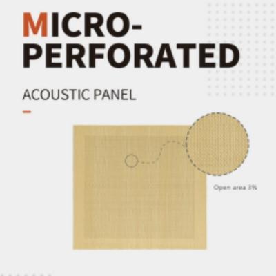 China 15mm 18mm Super Micro Perforado Acústico paneles interior de aislamiento acústico Decoración en venta