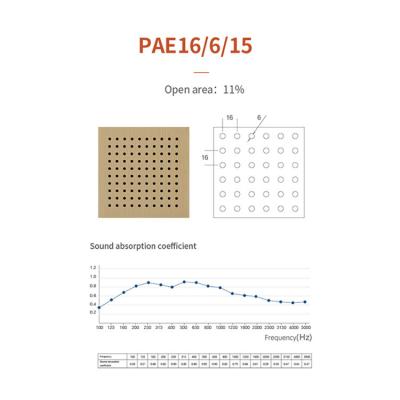 China Sistema de techo suspendido perforado paneles de insonorización acústica 600x600mm de madera en venta