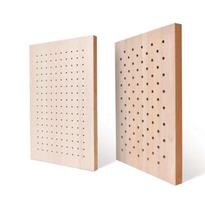 China MDF Panels Sound Proof Ceiling Tiles V Perforated Acoustic Ceiling Panels Custom Size for sale