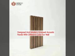 Designed And Modern Grooved Acoustic Panels With Different Color For Wall