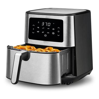 China Hot Selling Hotel 5L 1400w Commercial Stainless Steel Air Fryer Hot Selling Portable Smart Digital Electric Oil Free Oven for sale