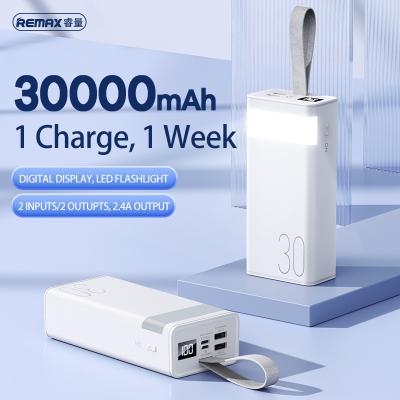 China LED Display Remax Power Bank Led Large Display Lightweight Portable Fast Powerbank 30000Mah High Capacity Mobile Phone Charger Battery Chargers for sale