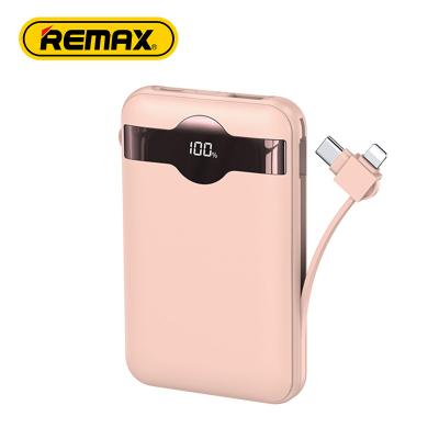 China Mini 10000 Mah Usb Ultra Slim Powerbank Modul Fast Charging Power Bank LED Cable Display Remax RPP-280 for sale