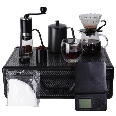 China Wholesale Traditional Custom Viable Logo Outdoor Box V60 Travel Gift Hand Drip Brew Espresso Tea Pour Over Portable Set Coffee Maker for sale