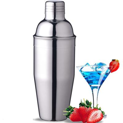 China Cocktail Shaker 304 Stainless Steel Cocktail Shaker Barware Tool Professional Bartender Kit Double Wall 750ml for sale