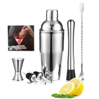 China Cocktail Shaker Set Customize Premium Boston Maracas Bar Bartenders Measuring Cocktail Mixing Shaker Jigger Tool Gift Stainless Steel Set for sale