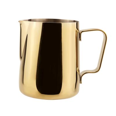 China Wholesales 350/600ml Latte Art Coffee Making 600ml Stainless Steel Coffee Pitcher Viable Milk Jug Frother Espresso Bartender for sale