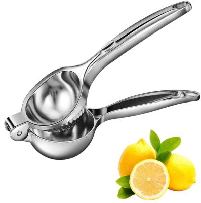 China Sustainable Aluminum Alloy 2 In 1 Citrus hand Manual Stainless Steel Orange Lime Lemon Squeezer Juicer for sale