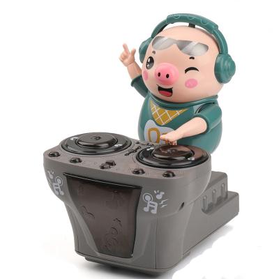 China Cartoon Toy New Hot Sale Kids Musical Toys With Lights Action Number DJ Disk Electric Dancing Piggy Toy for sale