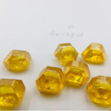 China 6-10ct orange yellow HPHT lab grown diamond  uncut rough diamond for sale