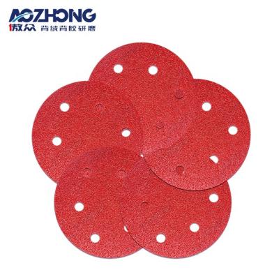 China High Performance Red Film Disc High Quality Quick-Grinding Aluminum Oxide Sanding Abrasive for Furniture Wood Polish for sale