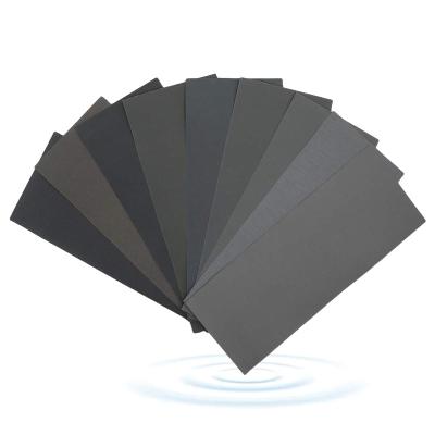 China Stone Metal Car Automotive Black Silicon Carbide High Performance Sandpaper Wet Or Dry Sanding Wood Polishing Agent for sale